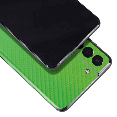 Green Carbon Fiber Specialty Material Galaxy S21 Plus 5G Skin